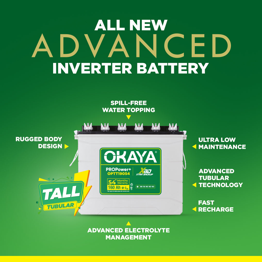 OKAYA PROPower - OPTT 19054 160 Ah Tall Tubular Battery