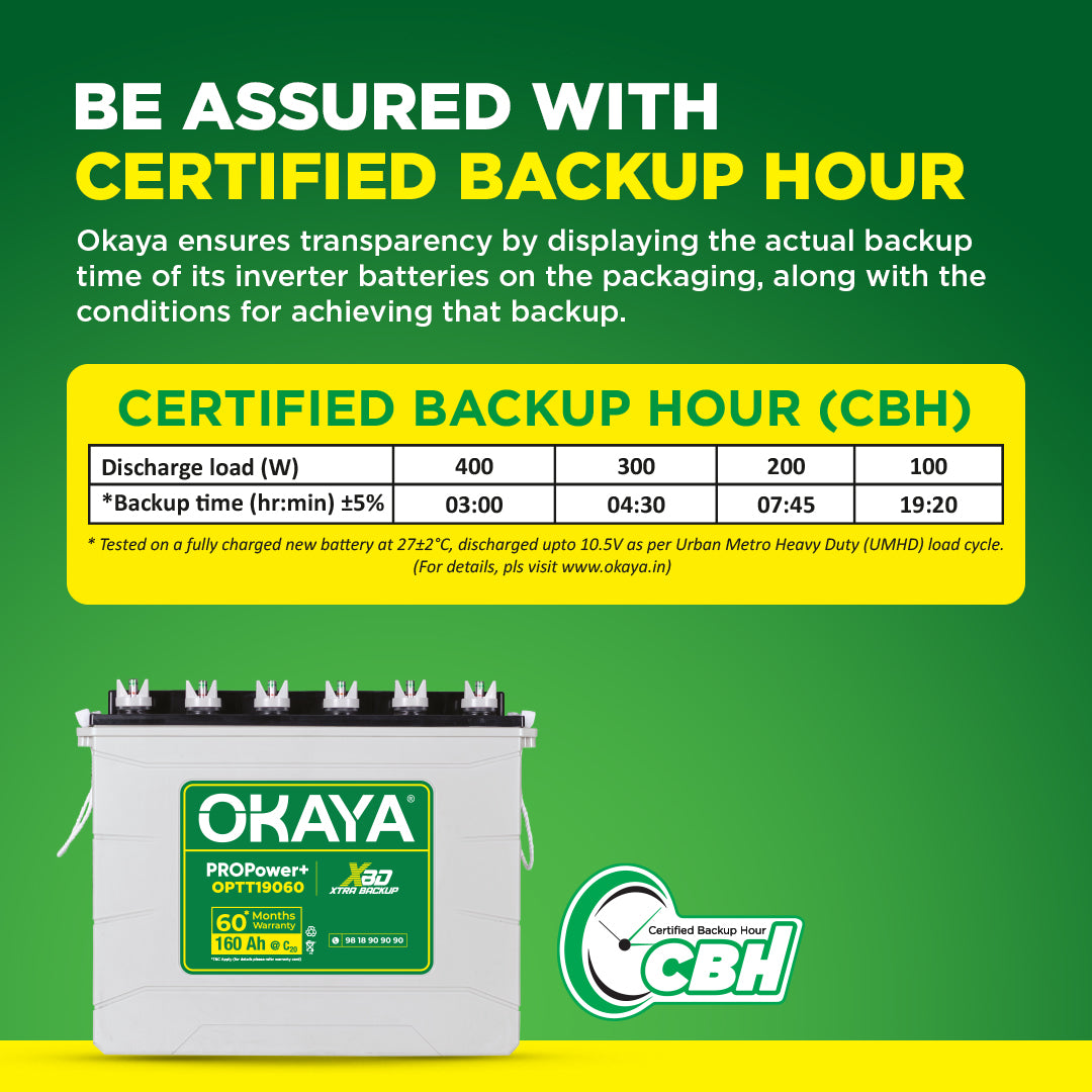 OKAYA PROPower - OPTT 19060 160 Ah Tall Tubular Battery