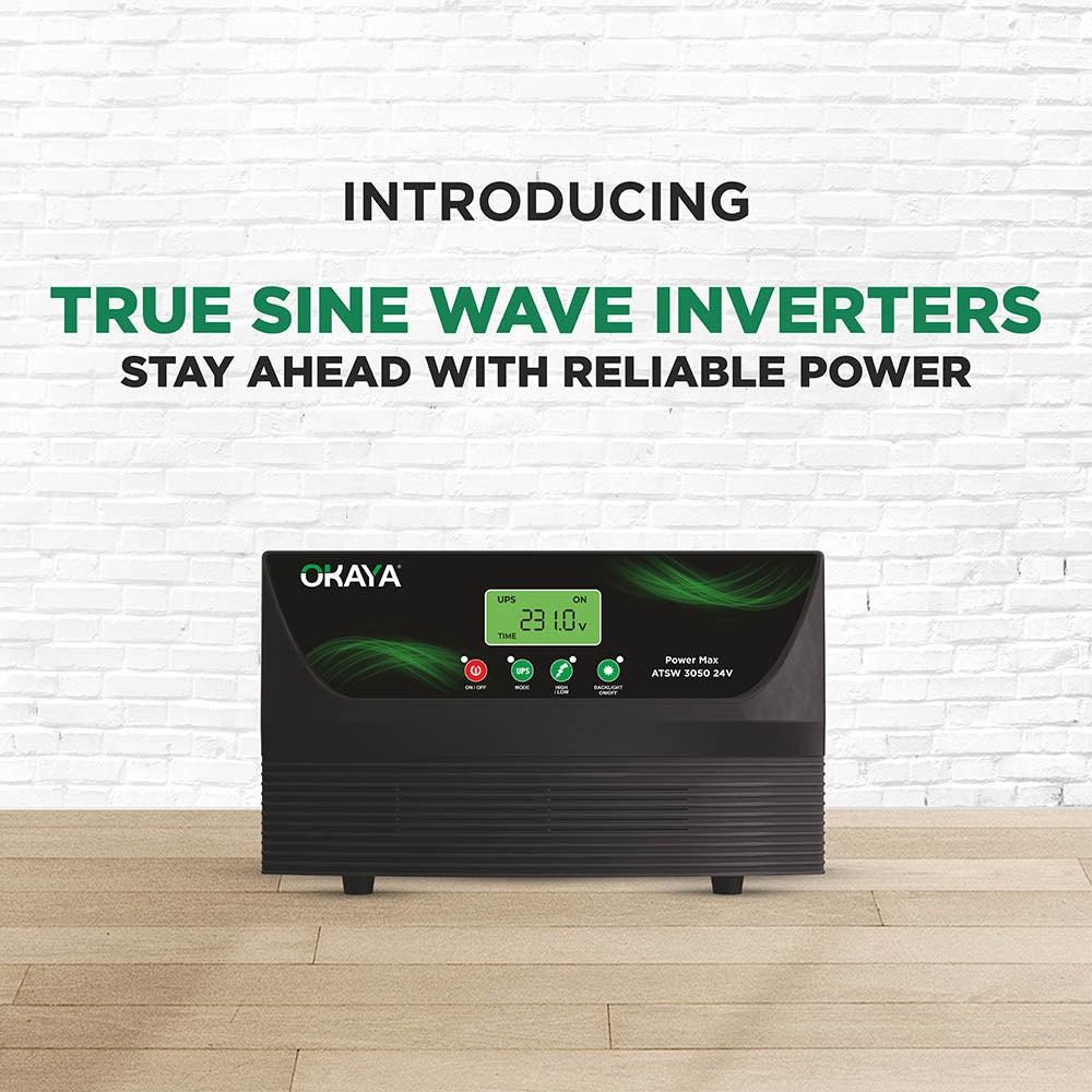 OKAYA Power Max - ATSW 3050 24V TRUE SINEWAVE HIGH CAPACITY INVERTER