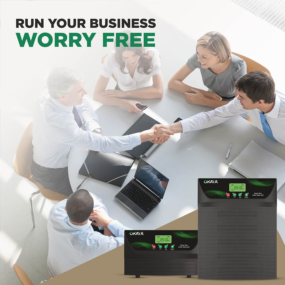 OKAYA Power Max - ATSW 3750 24V TRUE SINEWAVE HIGH CAPACITY INVERTER