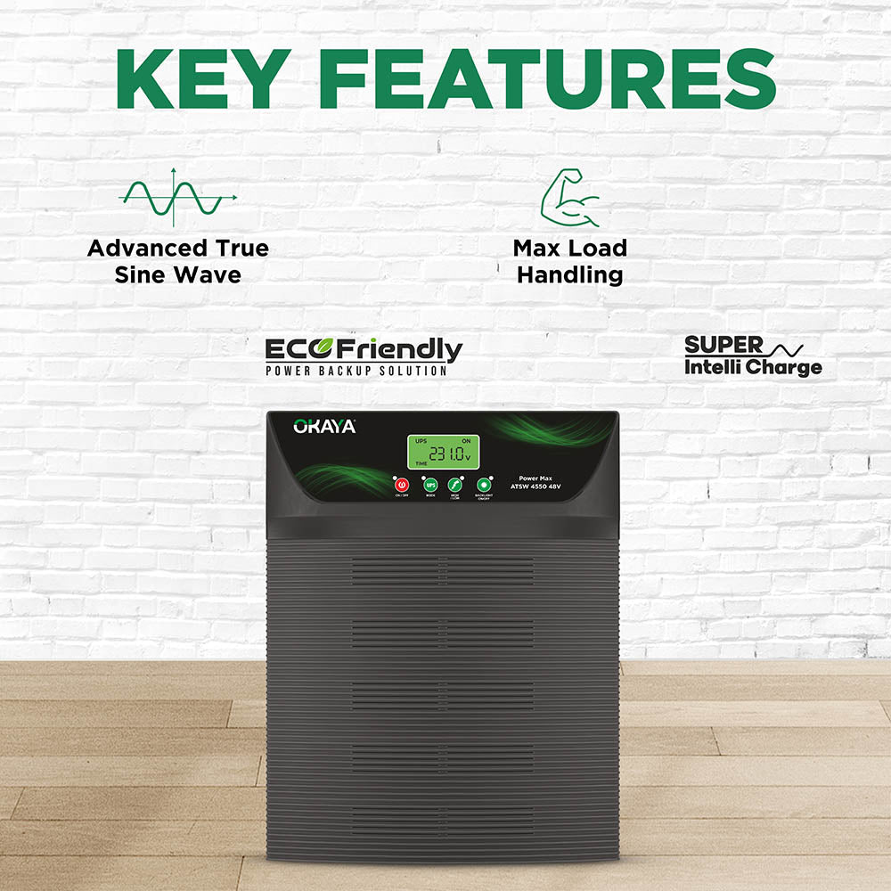 OKAYA Power Max - ATSW 4550 48V TRUE SINEWAVE HIGH CAPACITY INVERTER