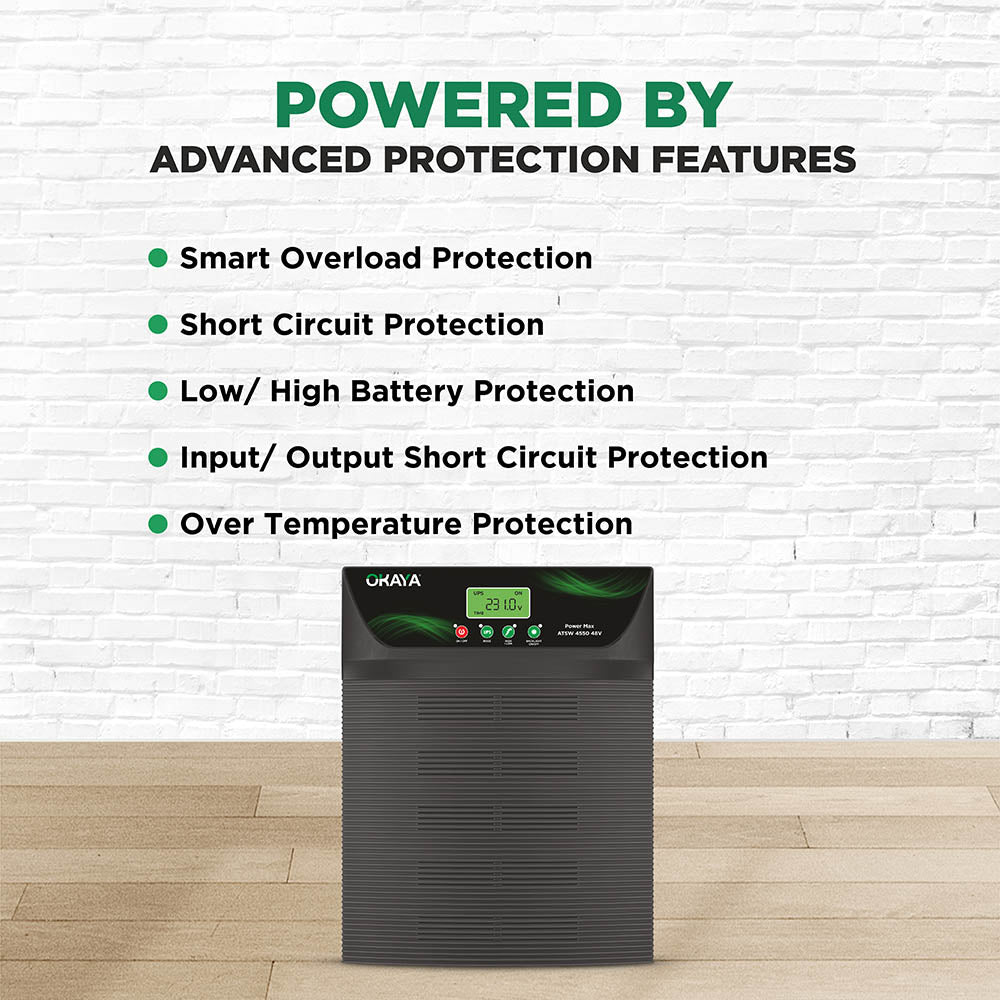 OKAYA Power Max - ATSW 4550 48V TRUE SINEWAVE HIGH CAPACITY INVERTER