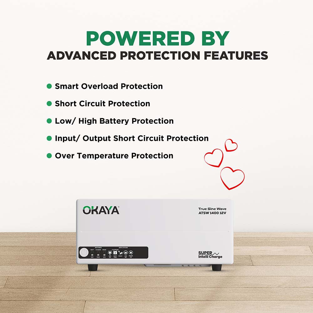 OKAYA HUPS - ATSW 1400 12V TRUE SINEWAVE INVERTER