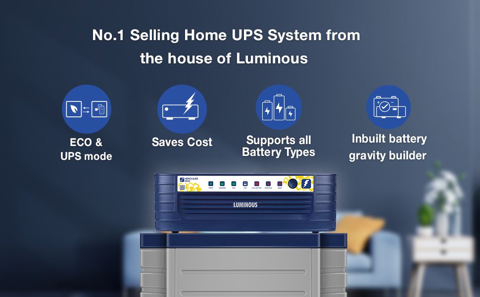 LUMINOUS HERCULES 1600 - 1400VA/12V SQUAREWAVE INVERTER