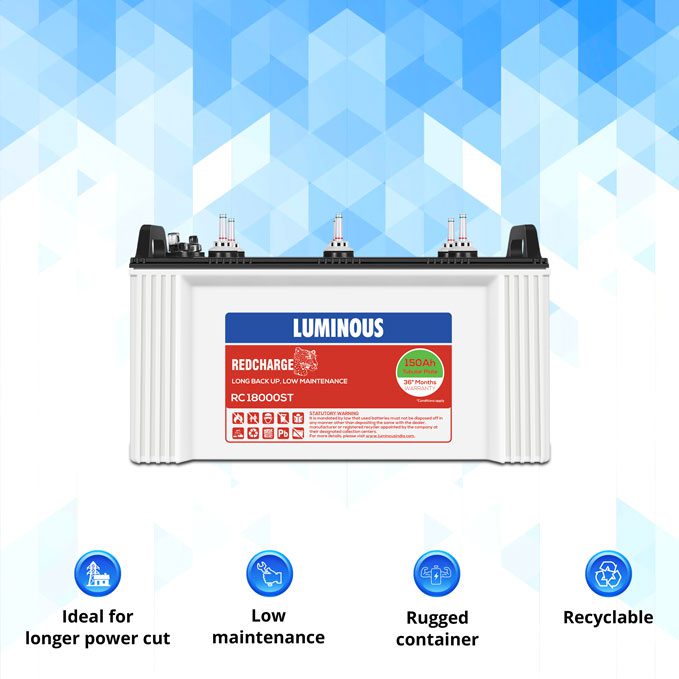 LUMINOUS BATTERY 150 AH - RC18000ST