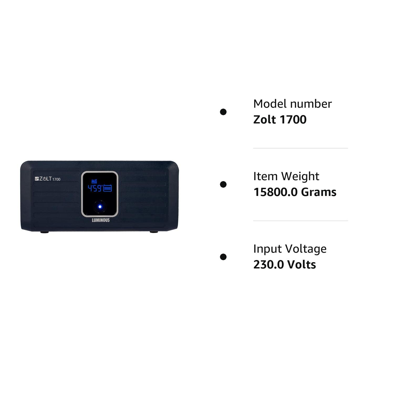 LUMINOUS ZOLT 1700- 1500VA/24V SINEWAVE SMART INVERTER