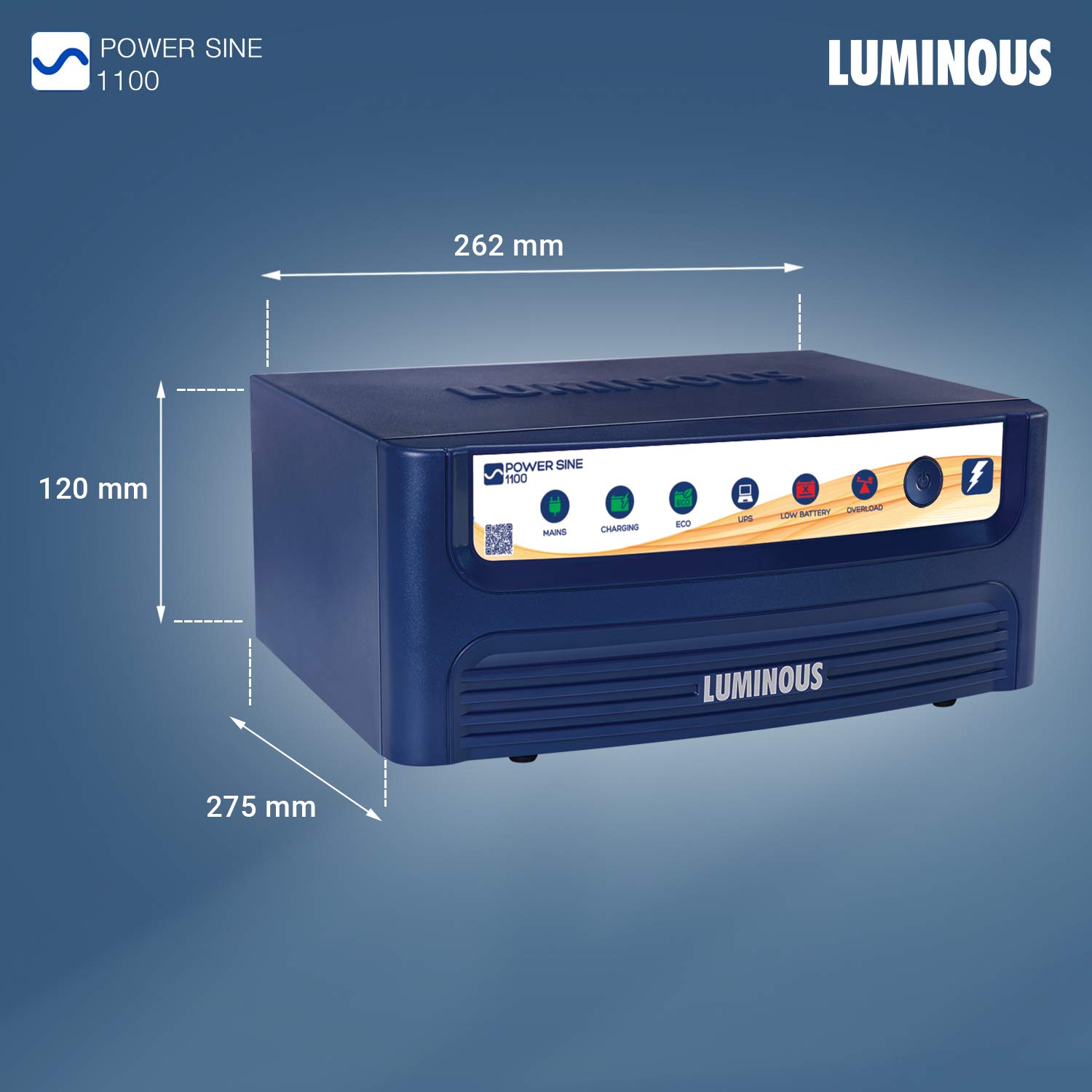 LUMINOUS POWERSINE 1100 - 900VA/12V SINEWAVE INVERTER