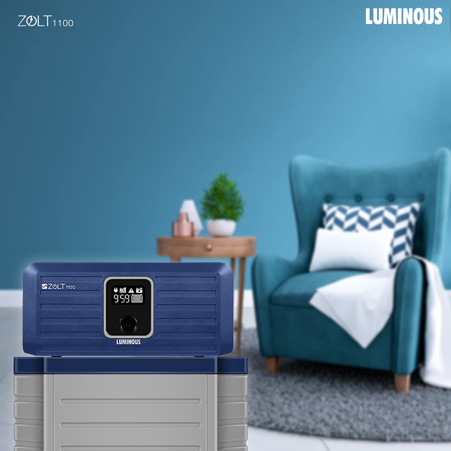 LUMINOUS ZOLT 1100- 900VA/12V SINEWAVE SMART INVERTER