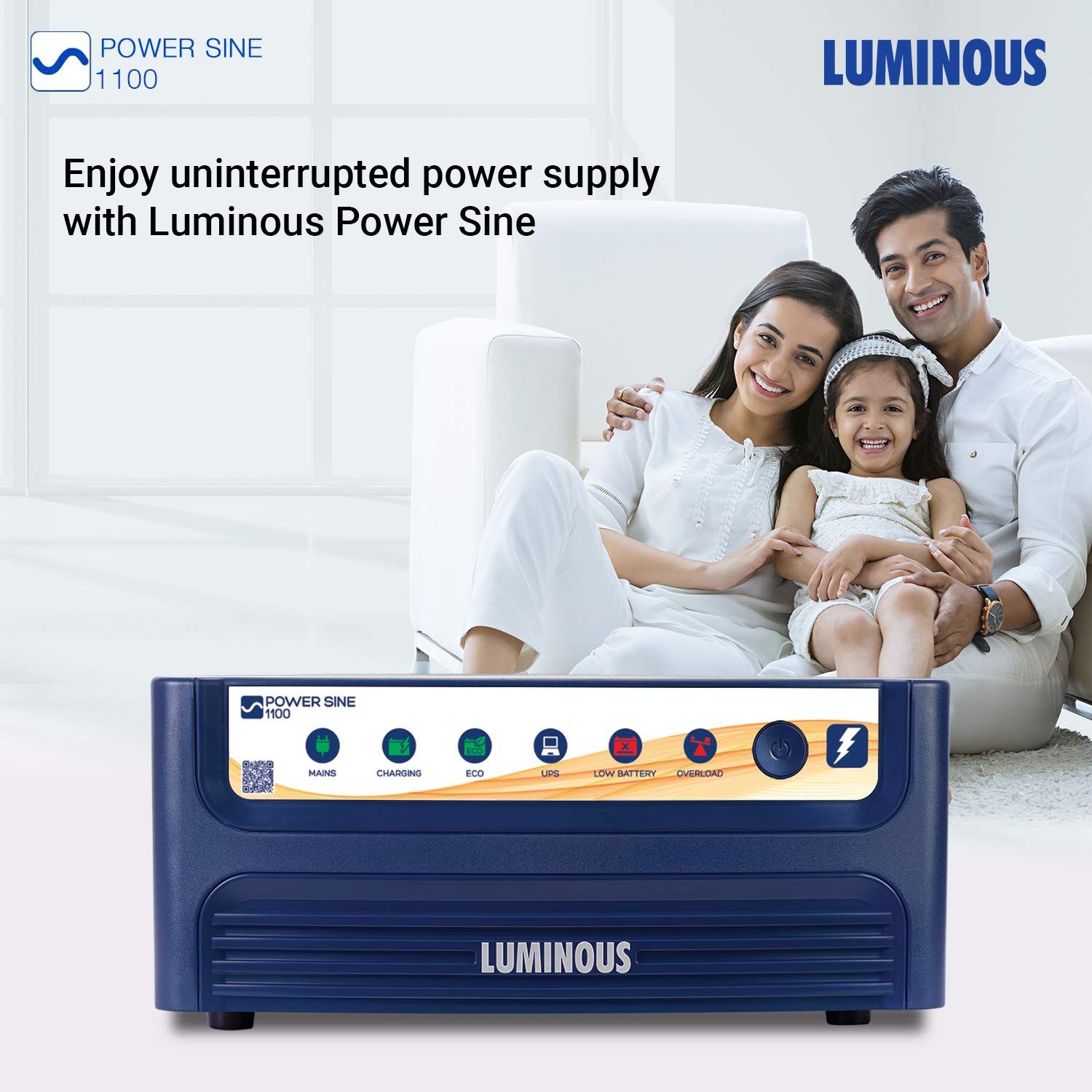 LUMINOUS POWERSINE 1100 - 900VA/12V SINEWAVE INVERTER