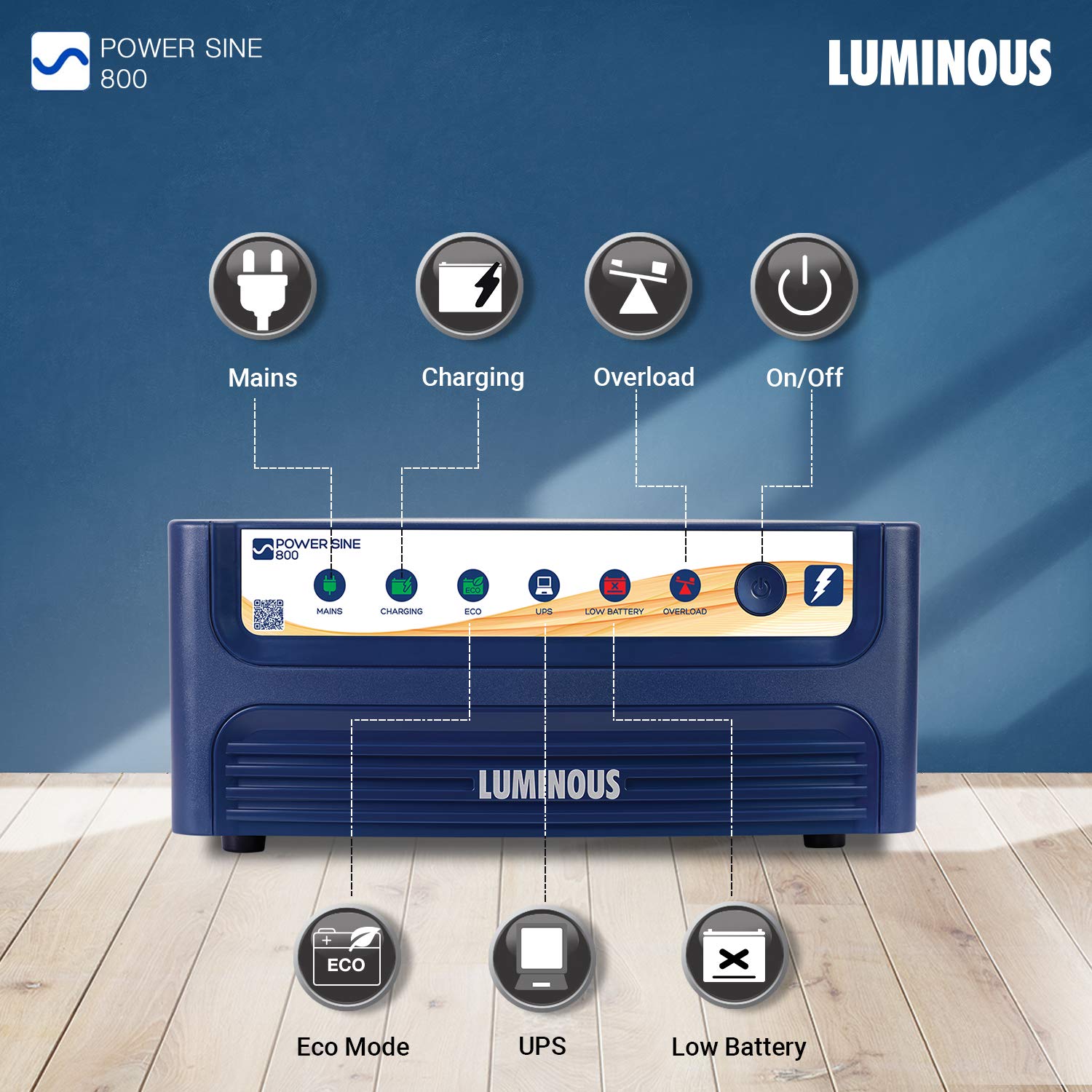 LUMINOUS POWERSINE 800 - 700VA/12V SINEWAVE INVERTER