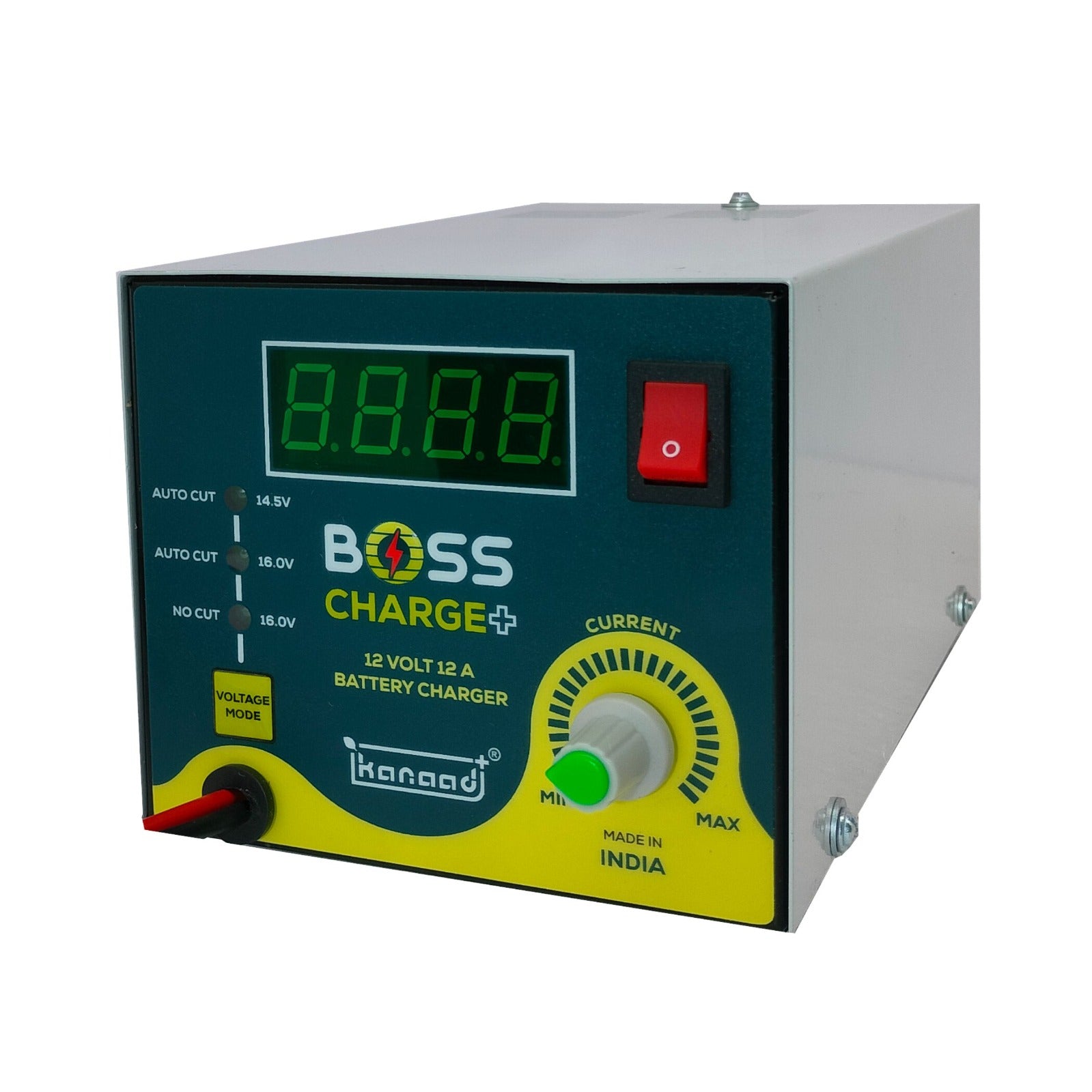 KANAAD® Boss Charge Plus- 12Volt Fully Automatic 2A to 12A Battery Charger for Car and Inverter Battery