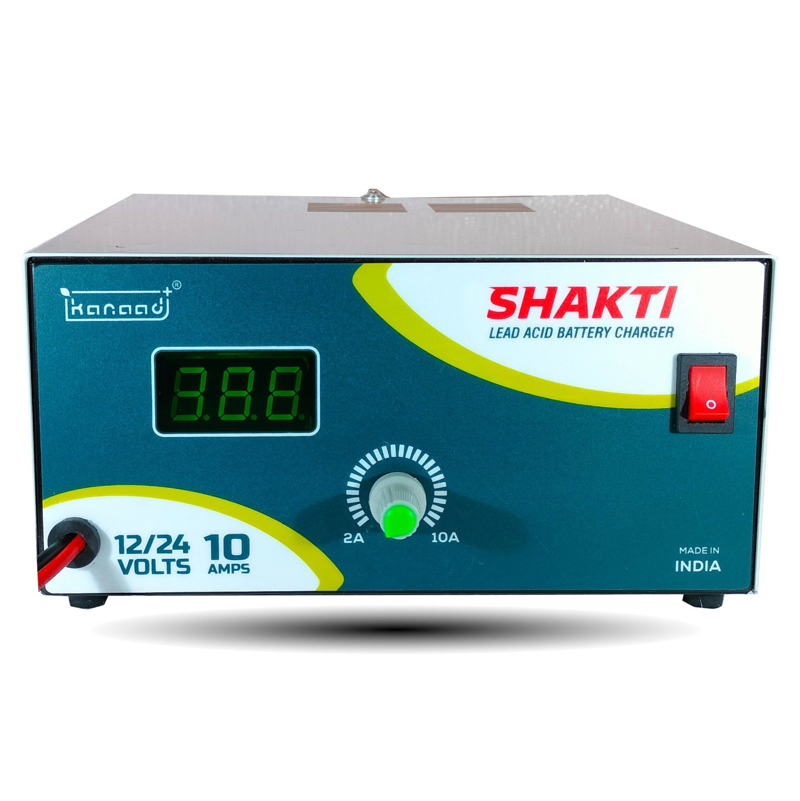 KANAAD® Shakti Charger - 12/24 Volts 10A Battery Charger for Lead Acid Car and Inverter Battery