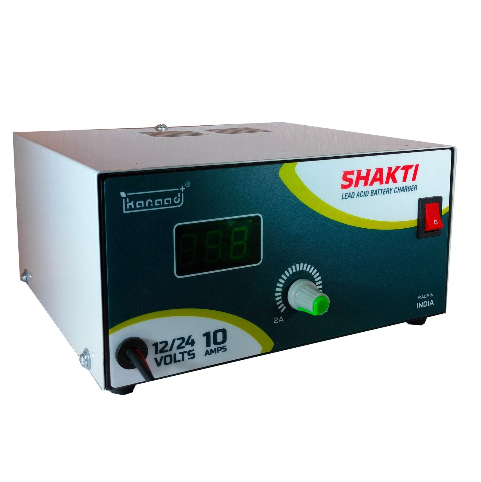 KANAAD® Shakti Charger - 12/24 Volts 10A Battery Charger for Lead Acid Car and Inverter Battery
