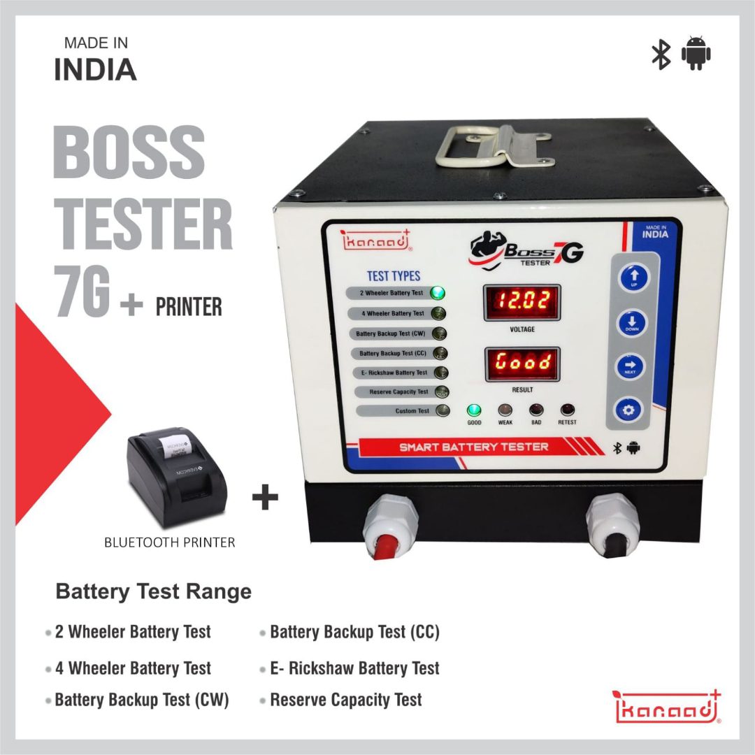 KANAAD® Boss Tester 7G with Bluetooth Printer | Battery Backup Test | HRD Load Test