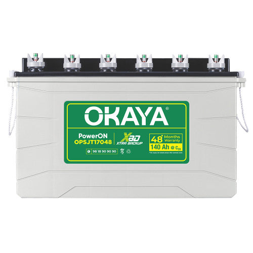 OKAYA PowerON - OPSJT 17048 140 Ah Super Jumbo Tubular Battery