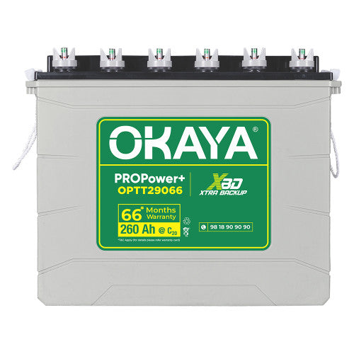 OKAYA PROPower - OPTT 29066 260 Ah Tall Tubular Battery