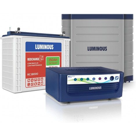 LUMINOUS ECO VOLT NEO 1050 + RC18000 150 AH BATTERY + TROLLEY (Optional)